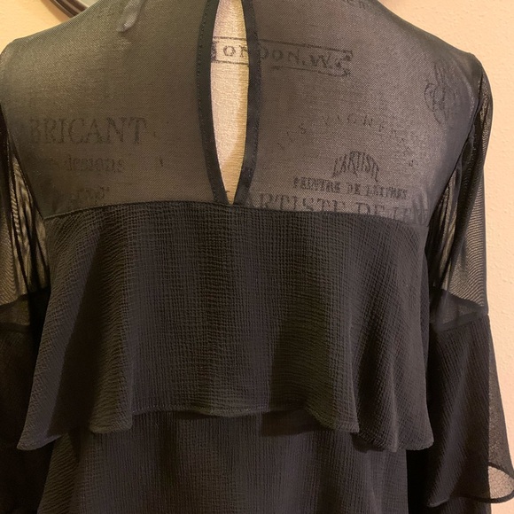 LN DARLING RUFFLED TOP W/LONG RUFFLE SLEEVES. CUTE - Picture 5 of 13